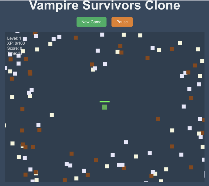 改善前のVampire Survivor 風ゲーム