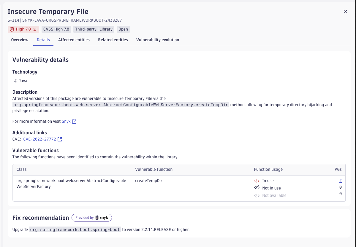 Dynatrace Vulnerabilities Details